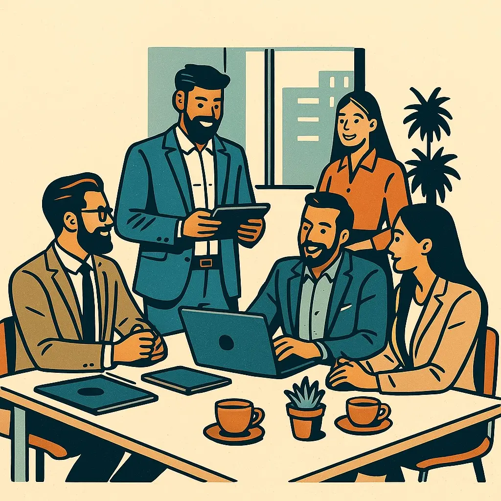 clint-meeting-freelance- digital- marketing- analyst- in -dubai